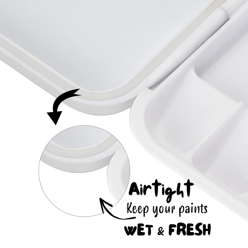 Mr. Pen- Airtight Watercolor Palette, 18 Wells and 2 Mixing Areas, Watercolor Palette with Lid, Watercolor Palette, Paint Pallet with Lid, Empty Watercolor Palette, Paint Palette, Folding Paint Tray. - NewNest Australia