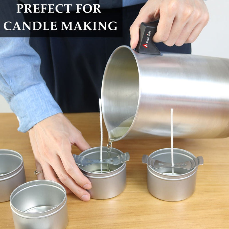 EricX Light Candle Making Pouring Pot, 4 pounds, Dripless Pouring Spout & Heat-Resisting Handle Designed Wax Melting Pot, Aluminum Construction Candle Making Pitcher - NewNest Australia