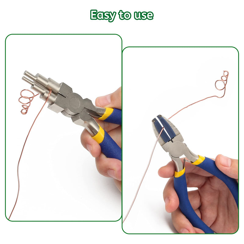 Jewelry Making Nylon Pliers Sets, AngleKai 6 IN 1 Jewelry Bail Making Pliers and Nylon Jaw Flat Nose Pliers Loop Pliers for Jewelry Making, Jump Ring (blue) Blue - NewNest Australia