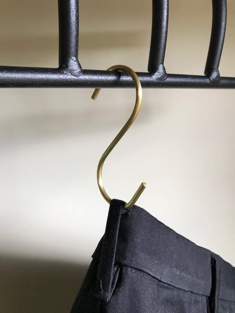 Br BRILLANTE Brass S Hooks Made from Heavy Duty Solid Brass for Hanging Kitchen Pots & Pans, Bird Feeders, Plants - NewNest Australia