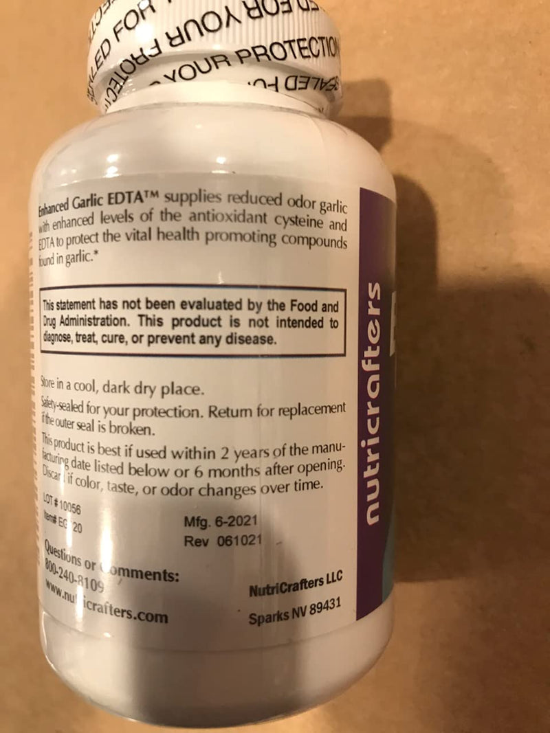 Enhanced Garlic EDTA - High Potency Calcium Disodium EDTA with Malic Acid, Garlic, Cysteine and Parsley. Proprietary Blend Free. - NewNest Australia