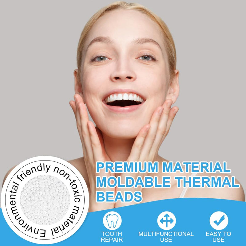 Acwoo Temporary Tooth Repair, Tooth Repair Glue, Heat Beads For Filling, Fixing The Missing And Broken Tooth Or Gluing The Artificial Teeth Of The Prosthesis (50G) - NewNest Australia