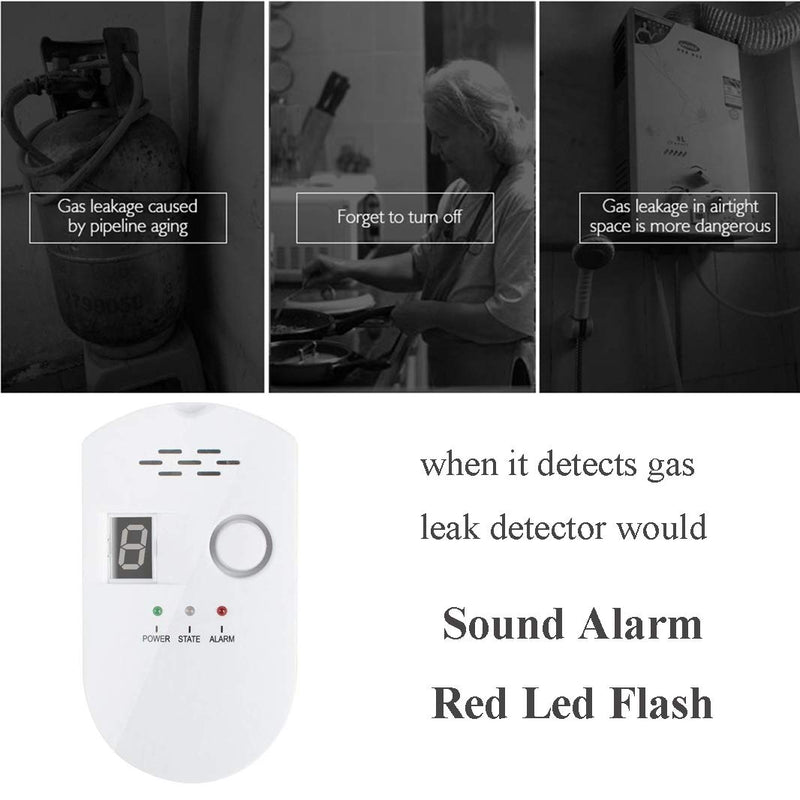 Natural Gas Detector, Propane Detectors for Home,Natural Gas Propane Leak Alarm for Home Kitchen, High Sensitivity Natural Gas Propane Leak Detection White - NewNest Australia
