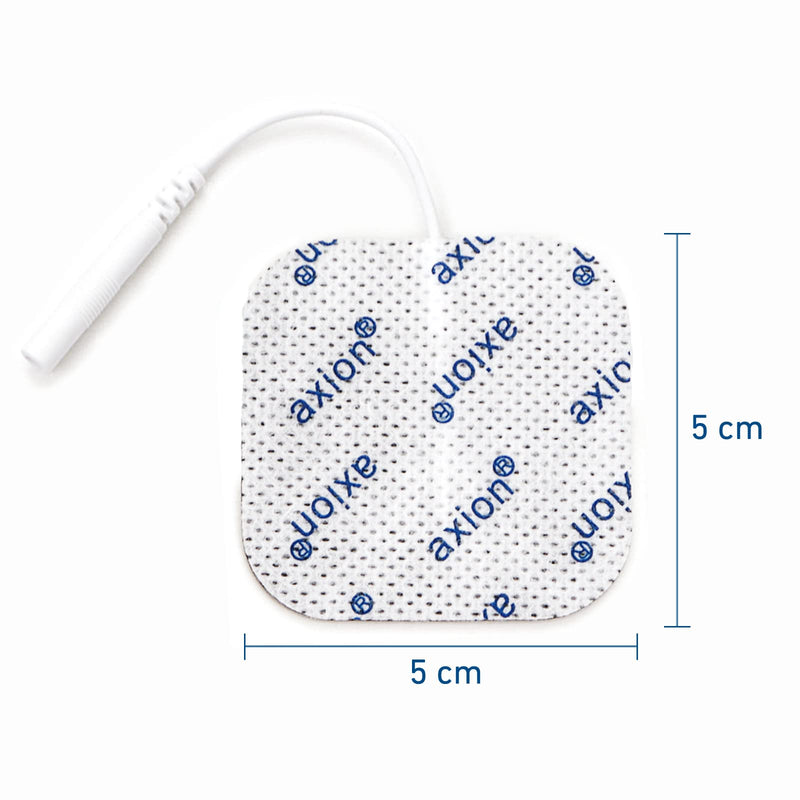Axion Pack of 16 Electrodes. Square Self-Adhesive Pads 5x5cm for TENS EMS Units with 2mm Connection | Pads for Pain Treatment, Muscle Growth and Massage - NewNest Australia