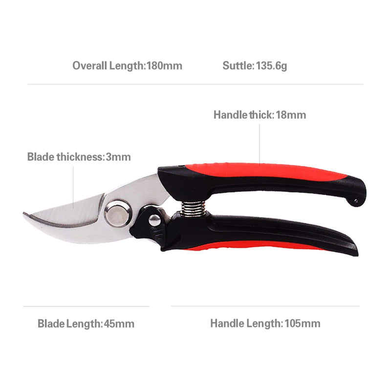 Henglong Steel Pruning Shears - Best Tree Trimmer, Garden Shears, Hand Pruner—Razor Sharp Bypass Secateurs, Ergonomic Gardening Tool for Effortless Cuts 2pcs/pack - NewNest Australia