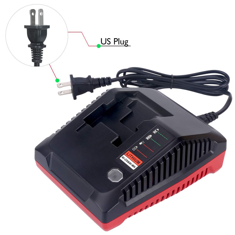 18-Volt Multi-Chemistry Battery Charger for Porter Cable PCXMVC Lithium Ion & NiCad NiMh Slide PC18B PC18B-2 PC18BL PC18BLX PCC489N Cordless Power Tool Battery - NewNest Australia