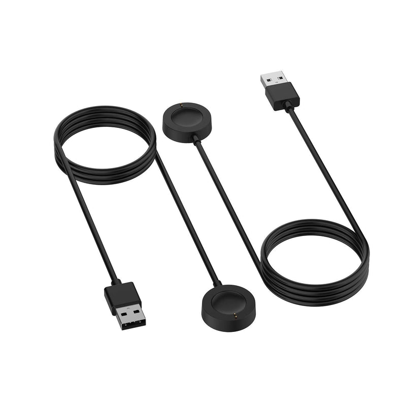 RuenTech Charger Compatible with Fossil Gen 6 / Gen 5 / Gen 4 / Sport Smartwatch Rapid Charger Magnetic (Black&Black) Black&Black - NewNest Australia