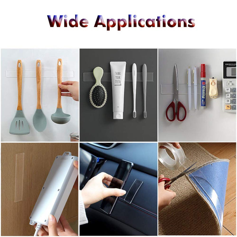 LLPT Double Sided Nano Tape 2 Inch x 33 Feet Strong Mounting Tape Heavy Duty Gel Tape Clear Traceless Washable Removable No Residue for Home Office Store Deco Card Poster Photo Wall (SN233) 2" x 33 Feet - NewNest Australia