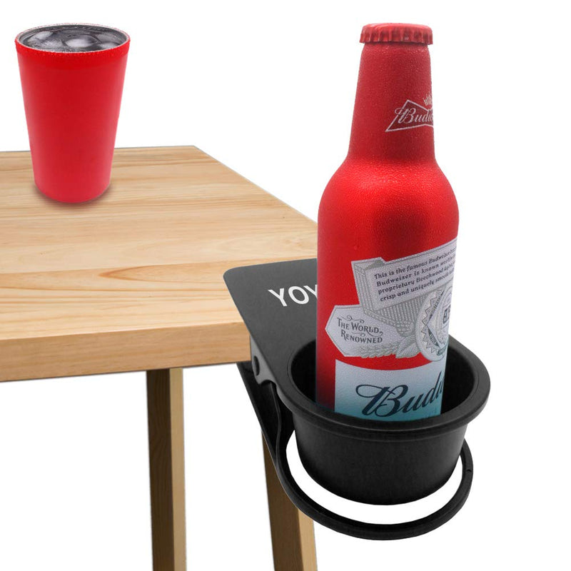 YOY Drinking Home Office Table Desk Side Huge Clip Water Drink Beverage Soda Coffee Mug Holder Cup Saucer Design, Black 1 - NewNest Australia