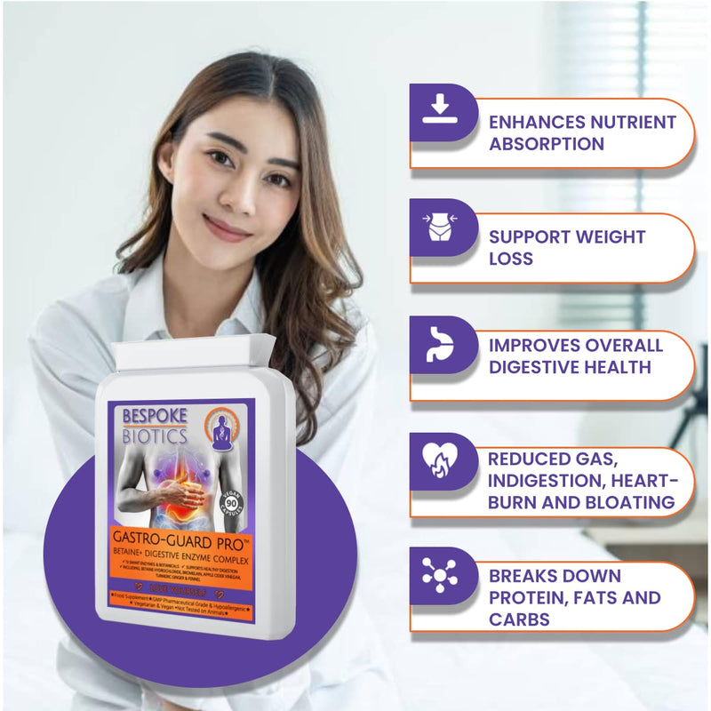 Digestive Enzymes| Bloating, Bowel & Digestion| Leaky Gut| Sp Offer| Betaine+ | 90 Caps | Vegan | Betaine HCL | Great Keto | Bromelaine | Papaine | Mint | Turmeric| Ginger| Cider| UK - NewNest Australia