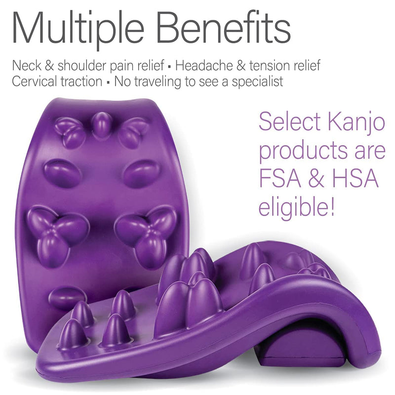 Kanjo Flex Firm Acupressure Neck Pain Relief Cushion - Adjustable Cervical Traction Cushion & Pressure Point Device for Muscle Tension & Relaxation - Helps Relieve Neck & Shoulder Pain and Headaches Flex Firm Neck Cushion - NewNest Australia