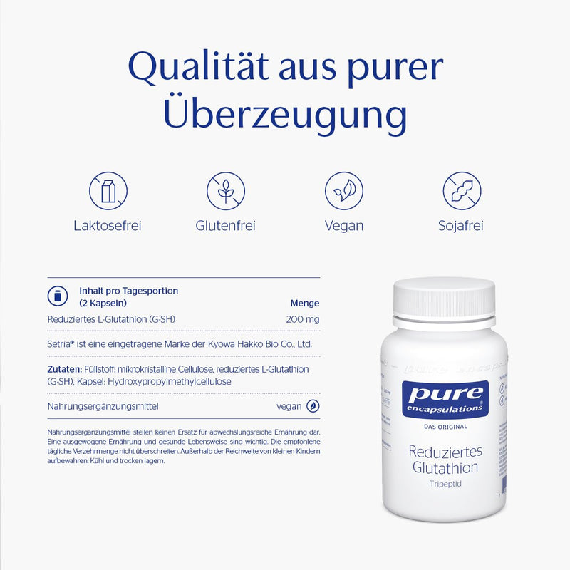 Pure Encapsulations - Reduced Glutathione - 60 vegan capsules - NewNest Australia