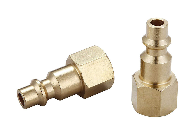 Air Hose Fittings And Quick Connect Air Fittings, 1/4 Inch NPT Brass Female Air Coupler Plug (10 Piece) Industrial Type D, Air Compressor Fittings Female Plug Kit 10 Piece - NewNest Australia