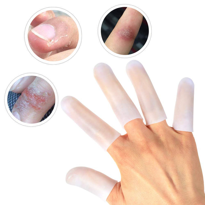 HioIoiH Silicone Finger Protectors for Man, 10 Pack Gel Finger Cots & Protector,Relief from Pain of Finger Tips Cracked, Arthritis - NewNest Australia