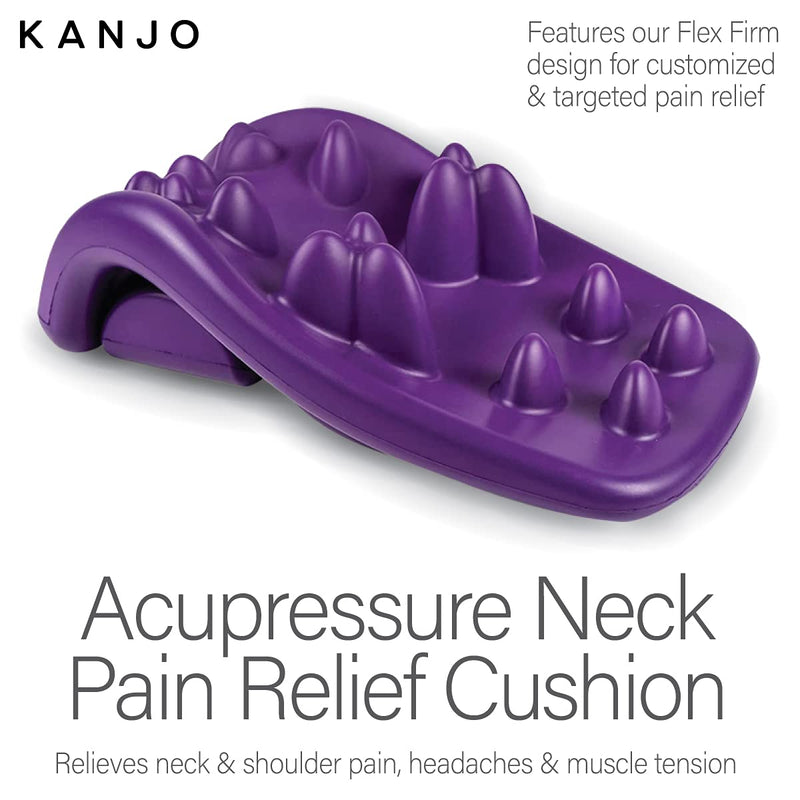 Kanjo Flex Firm Acupressure Neck Pain Relief Cushion - Adjustable Cervical Traction Cushion & Pressure Point Device for Muscle Tension & Relaxation - Helps Relieve Neck & Shoulder Pain and Headaches Flex Firm Neck Cushion - NewNest Australia