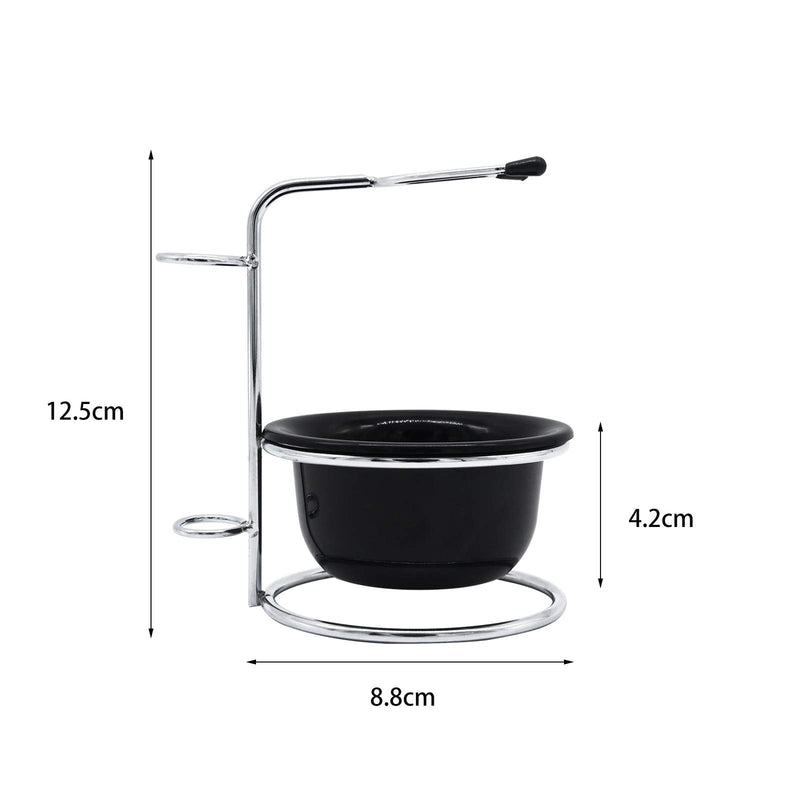 Men's Shaving Kit Universal Heavy Duty Stainless Steel Shaving Brush Stand Holder with Shaving Bowl Safety Shaving Stand for Manual Razors Shaving Brush Shaving Bowl (Silver) Silver - NewNest Australia