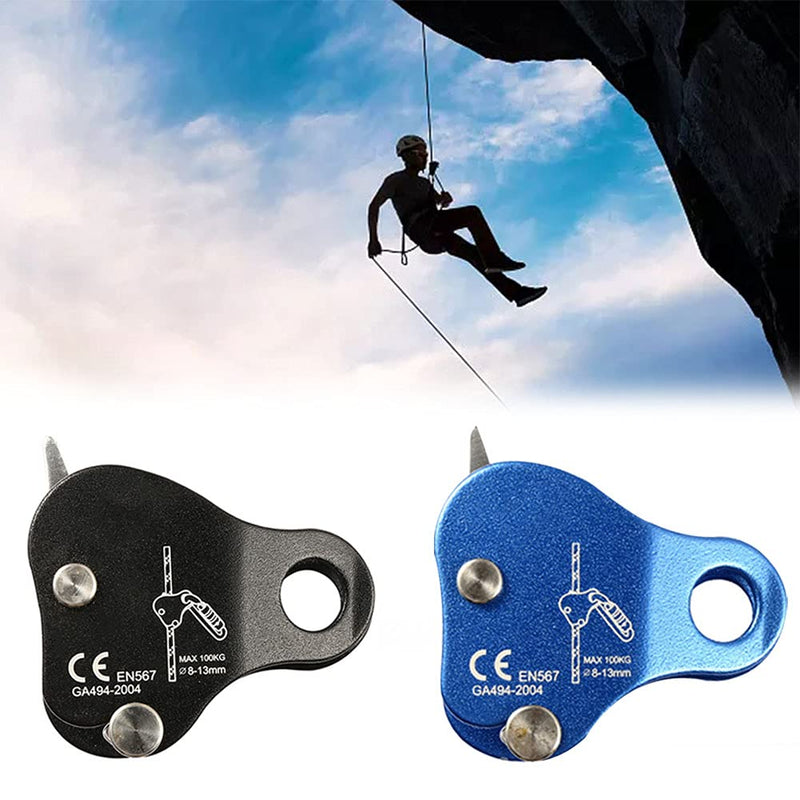 QKDS Climbing Rope Grab, High Strength Self Locking Safety Protective, Climbing Ascender Fall Protection Belay Device Climbing Rope Grip Clamp for Rock Climbing Mountaineering(Blue), free size Blue - NewNest Australia