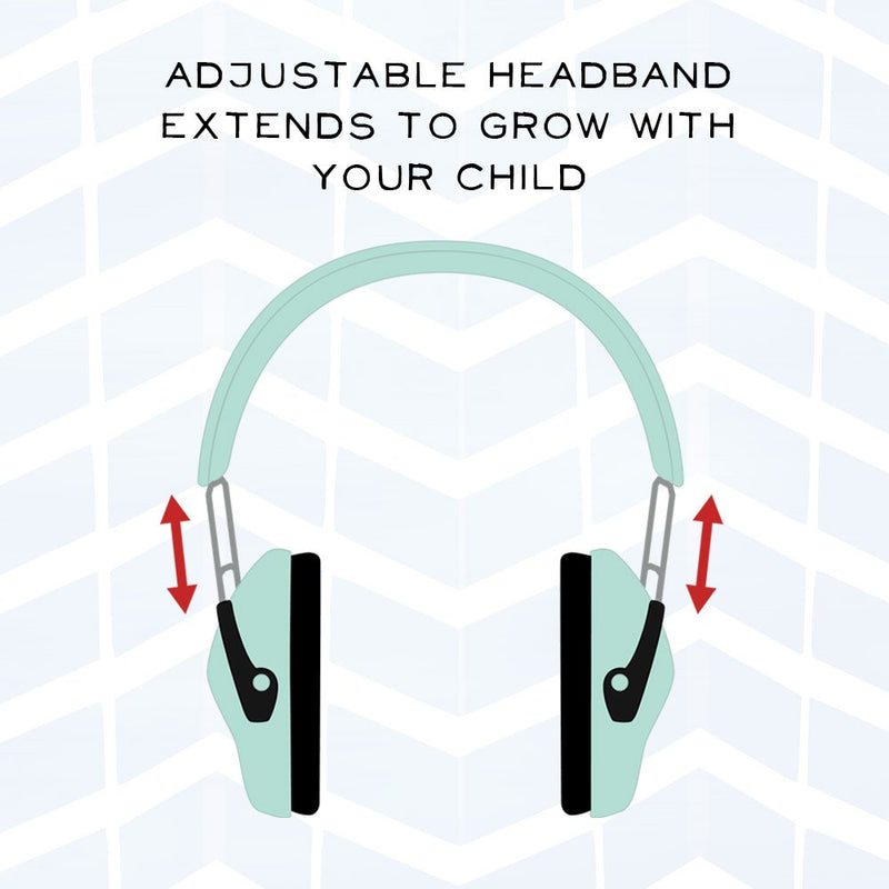 Muted Designer Hearing Protection For Infants & Kids - Adjustable Children's Ear Muffs from Toddler to Teen Aero Gray - NewNest Australia