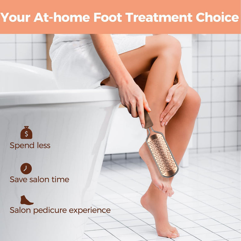 Easkep Foot File Foot Pedicure Tool, Stainless Steel Foot Scrubber Foot File Dead Skin Remover for Hard Skin and Dry Cracked Feet Scraper Classic - NewNest Australia