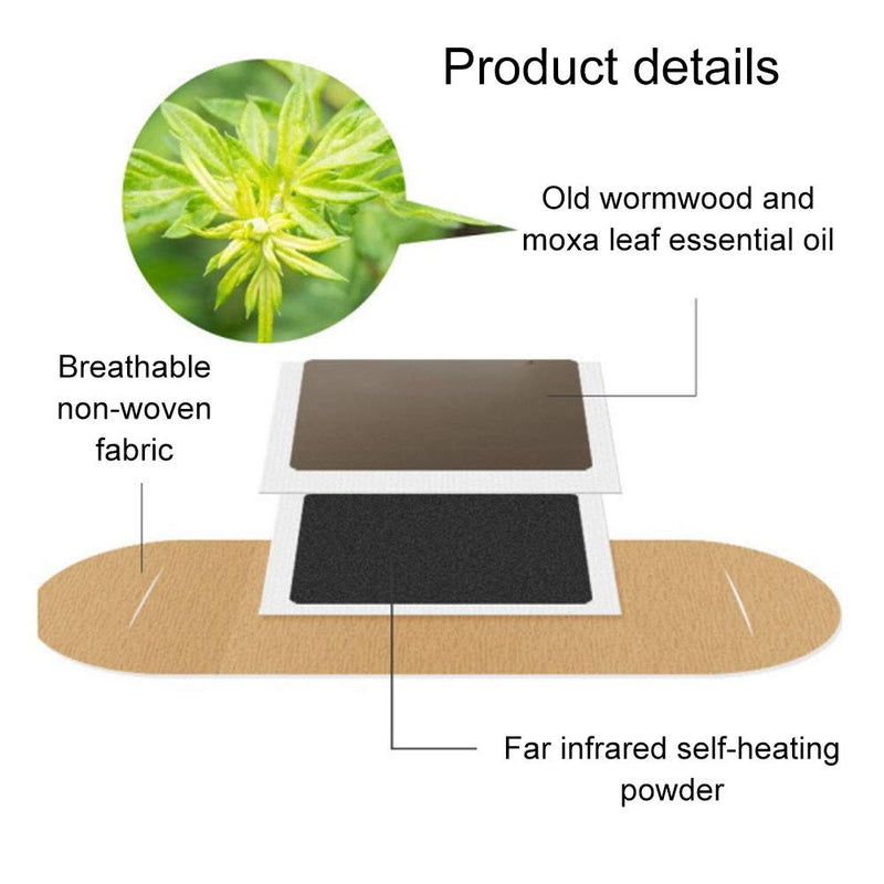 Heat Plasters With Mugwort, Pain Plaster, Body Warmer For Relieves Menstrual Pains, Women, Self-Adhesive Heat Pads For Back, Shoulder, Neck, Stomach, 8-10 Hours Heat Time - NewNest Australia