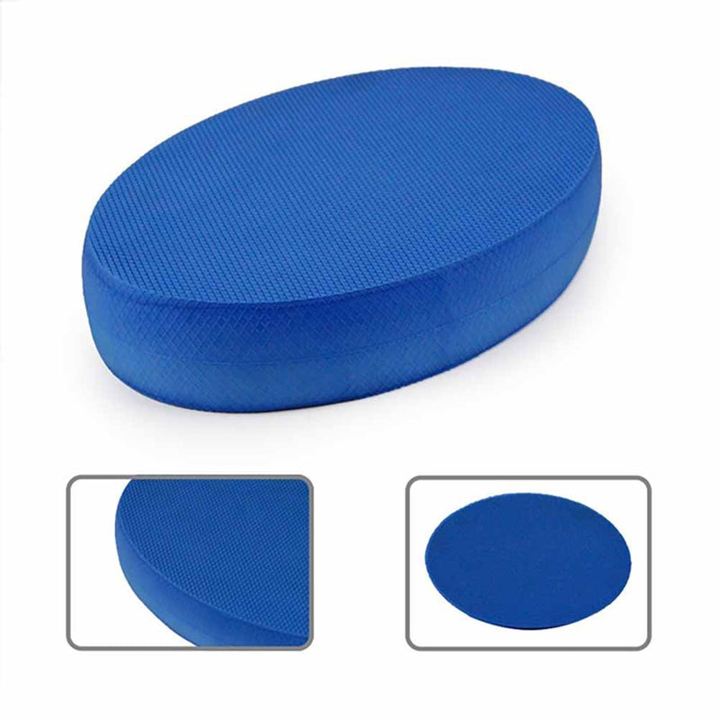 Tookie Yoga Cushion Pad, Oval Yoga Foam Board Balance Pad, Stability Trainning Fitness Exercise Cushion for Therapy, Pilates, Balancing Trainning Equipment for Strength (Blue,Size:7.09x12.2x2.36inch) 7.09*12.20*2.36inch Blue - NewNest Australia