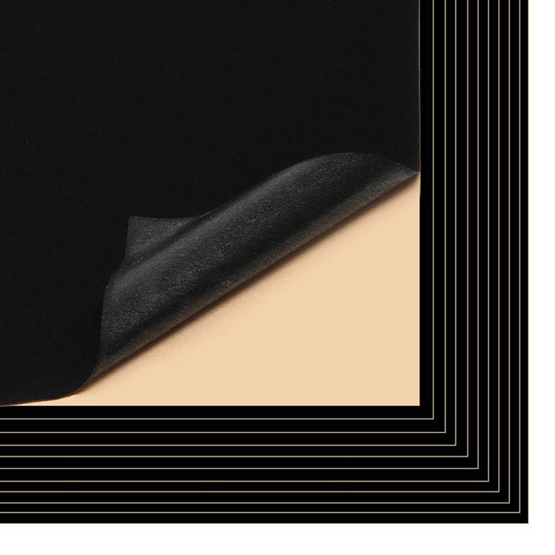Mesheshe 10PCS Self Adhesive Felt Fabric, Soft Velvet Drawer Liner, DIY Velvet Fabric for Art & Crafts, Jewelry Box Felt Liner, A4 Size (8.3" x 11.8", Black) - NewNest Australia