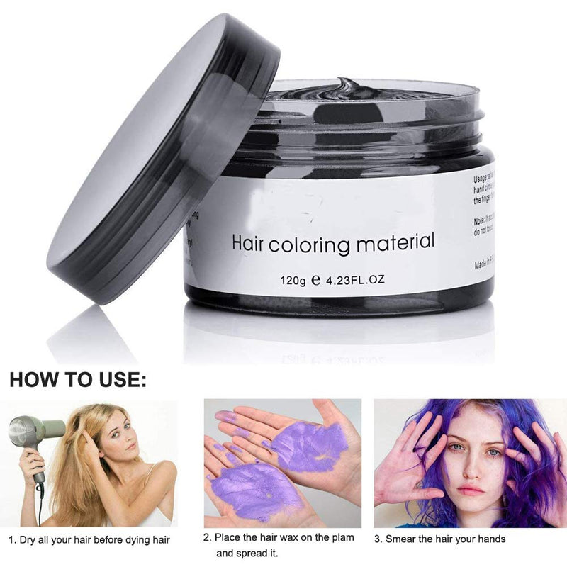 Temporary Hair Wax Colour, OCHILIMA Black Hair Wax Hair Style Dye Mud, Natural Ingredients Washable Hair Styling Cream for Men Women Coloring Wax 120g /4.23 Oz - NewNest Australia