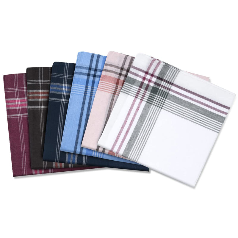 URAQT Men's Handkerchiefs, 12 Pack Soft Gents Hankies Set, Mens Premium Handkerchiefs Assorted Pocket Square Hankies for Men and Women, Classic Hankie for Grooms, Weddings, Prom, Celebration, Party - NewNest Australia