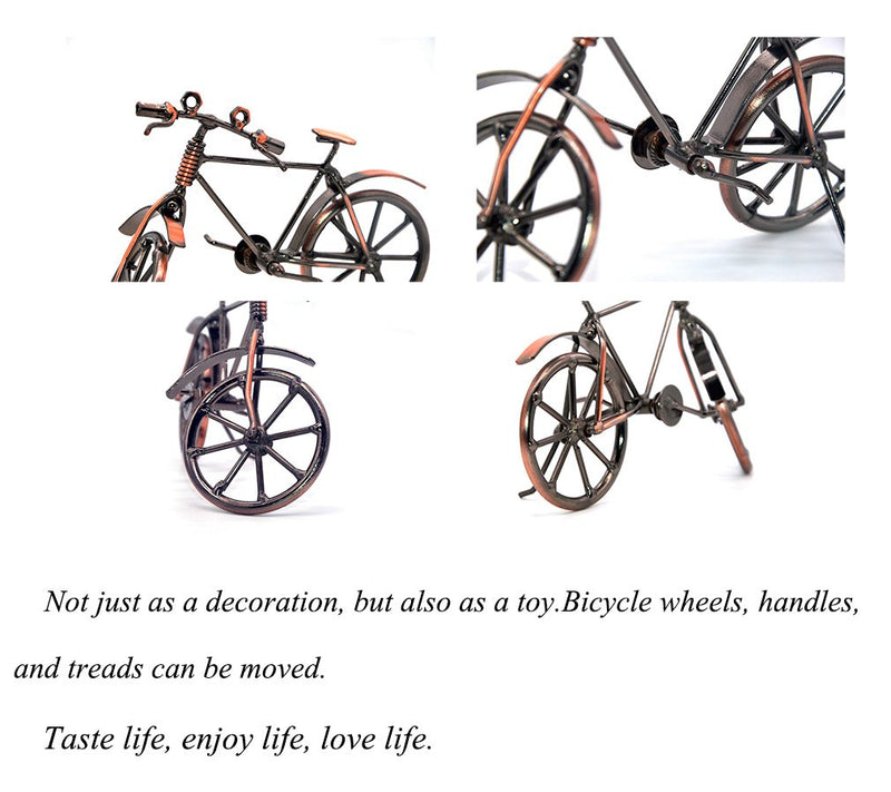 NewNest Australia - Medigy Metal Sculpture Retro Classic Handmade Iron Motorcycle Bicycle Unique Metal Art Decoration Ornaments for Bicycle Motocycle Lovers 