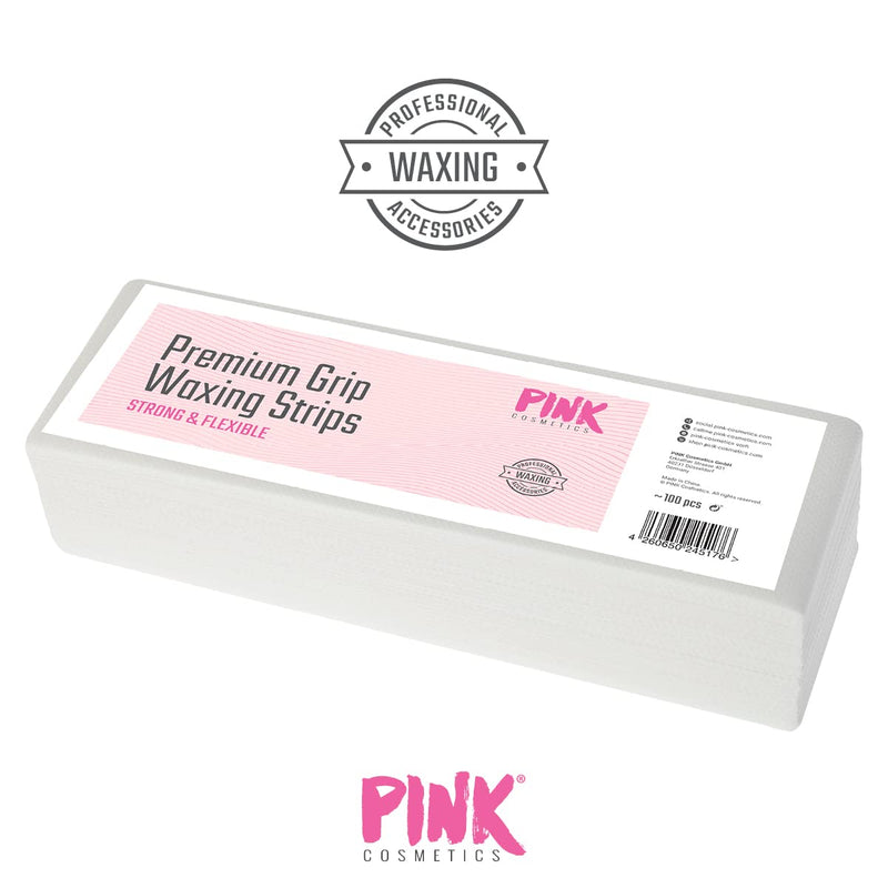 Pink Cosmetics Professional Quality Non-Woven Strips (Pack Of 100) For Wax And Sugarpaste - High Adhesion For Waxing And Sugaring - Does Not Tear During Hair Removal - NewNest Australia