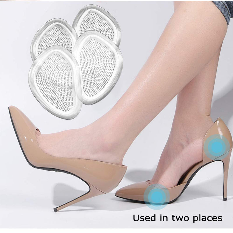 Gel Insoles for Women (4 Pieces), Rapid Pain Relief Ball of Foot Cushions Forefoot Shoe Cushions Party Shoes High Heel Gel Pads, Rapid Pain Relief 2 Pairs - NewNest Australia