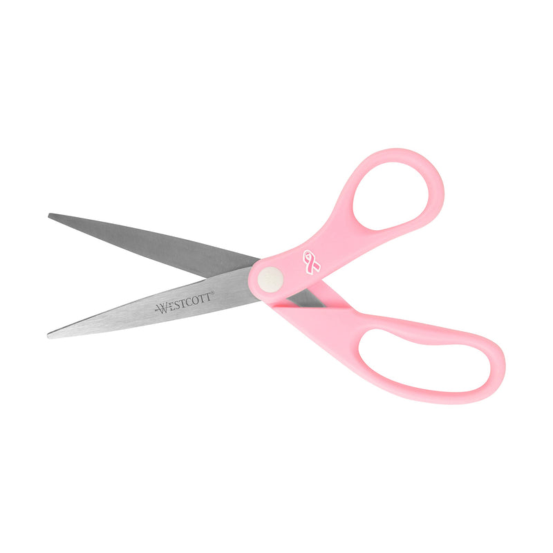 Westcott 15387 8" Pink Ribbon Stainless Steel Scissors, 8 W in - NewNest Australia
