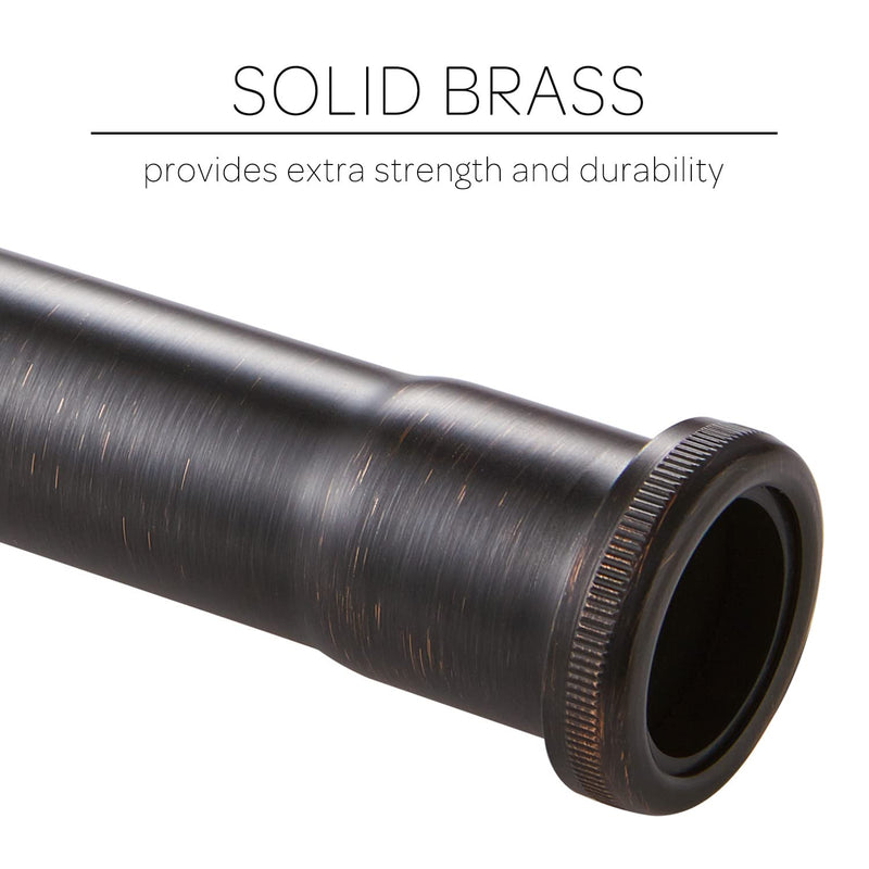 Brass Slip Joint Extension Tube 1-1/4” OD x 12” with Nut and Rubber Washer, P Trap Extension Tube, Sink Drain Tailpiece Tube Extension, Oil Rubbed Bronze - NewNest Australia