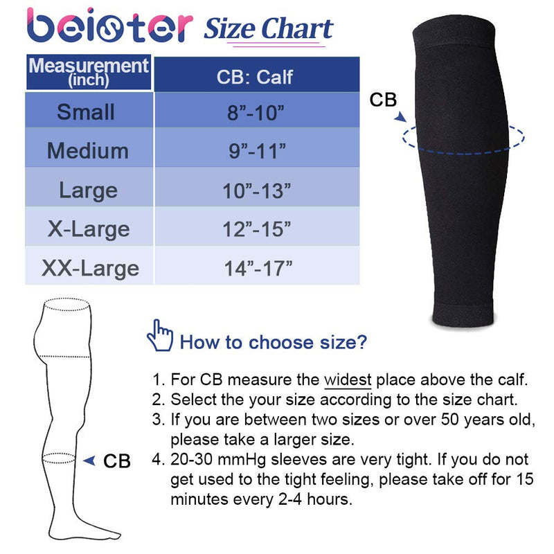 Beister Waden Medical Compression Stockings For Men And Women Varicose Veins Medical Thrombosis Stockings Protection With 20-30 Mmhg Class 2 Gradient Compression, Black - NewNest Australia