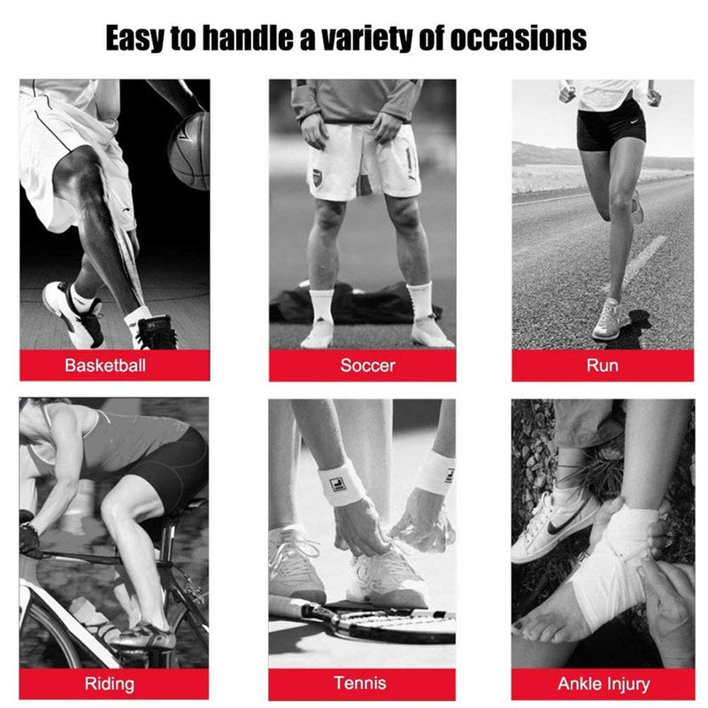 Ankle Brace Support Sleeve, Adjustable Breathable Elastic Anti-Sprain Ankle Brace Sleeve, for Basketball Sports Joint Pain Injury Recovery, Arch Support, Foot Ankle Swelling, Heel Spurs, 1 Pair (XL) XL - NewNest Australia