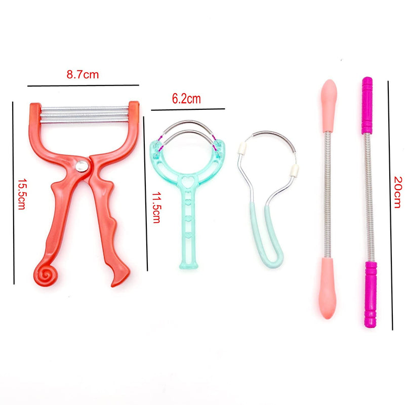 JZK 5 x Facial Hair Remover for Women Men Spring Threading Tool for Facial Hair/Upper Lip/Eyebrow Spring Facial Epilator Manual Women Facial Lint Remover - NewNest Australia