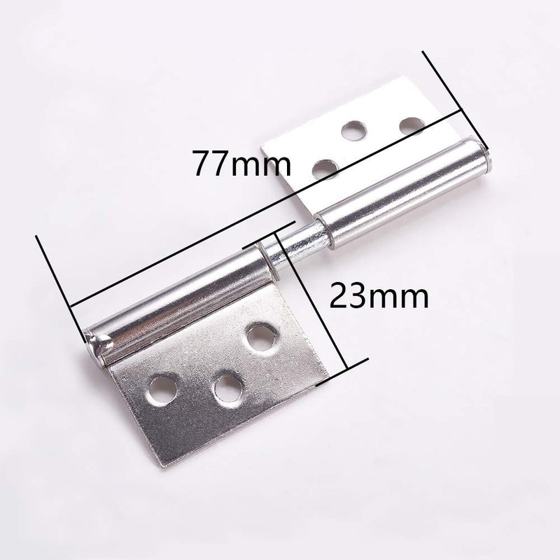 MroMax Lift Off Hinge, Stainless Steel Slip Joint Flag Hinges for Window Cupboard Cabinet Door, 3inch Long, Silver Tone 10Pcs 10 Pieces - NewNest Australia