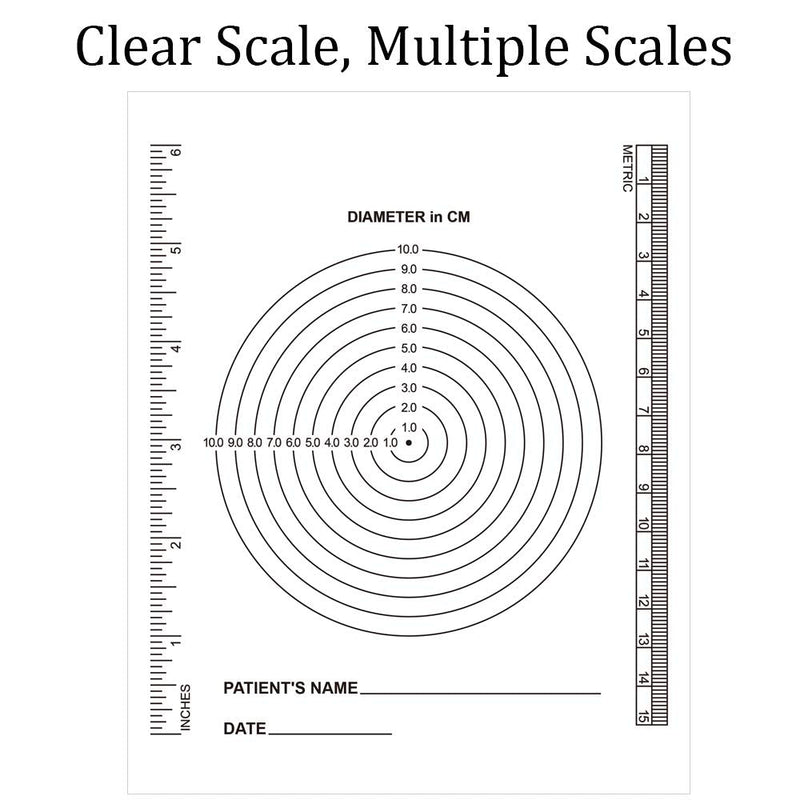 Edtape (Pack of 100) Wound Measurement Tools Wound Measuring Bullseye Guide Wound Measuring Ruler Medical Ruler Wound Measuring Tool Device Wound Measure Guide 100 Count (Pack of 1) - NewNest Australia