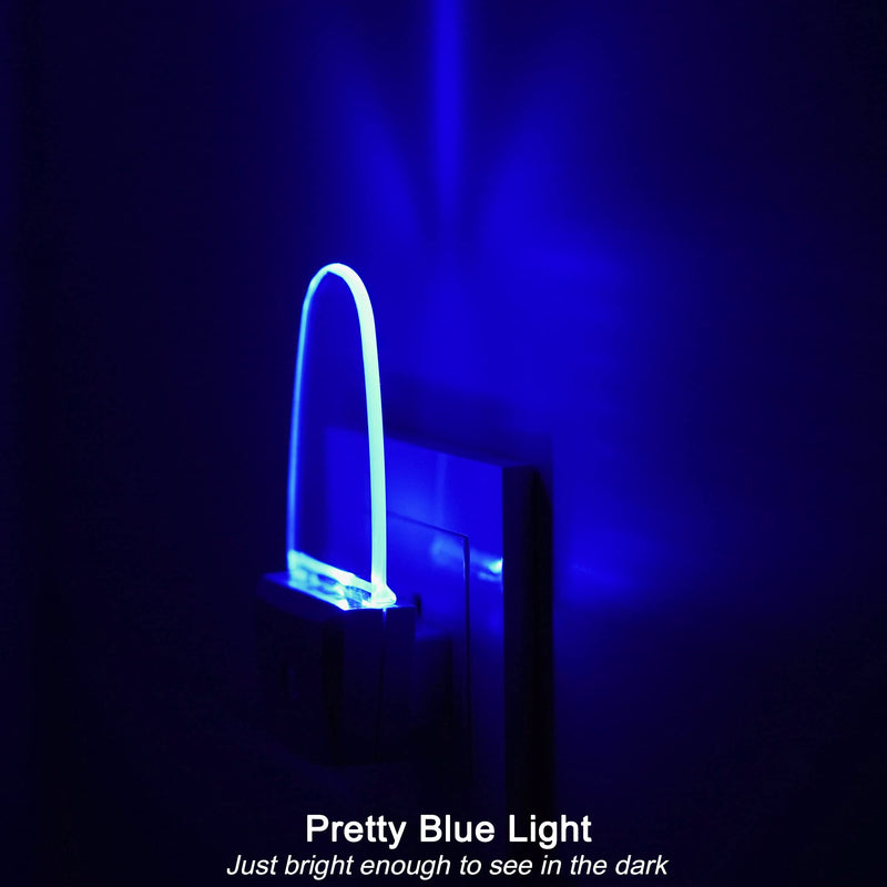 4 Pack Night Light Lamp with Dusk to Dawn Sensor, Plug in, Blue Led Night Light - NewNest Australia