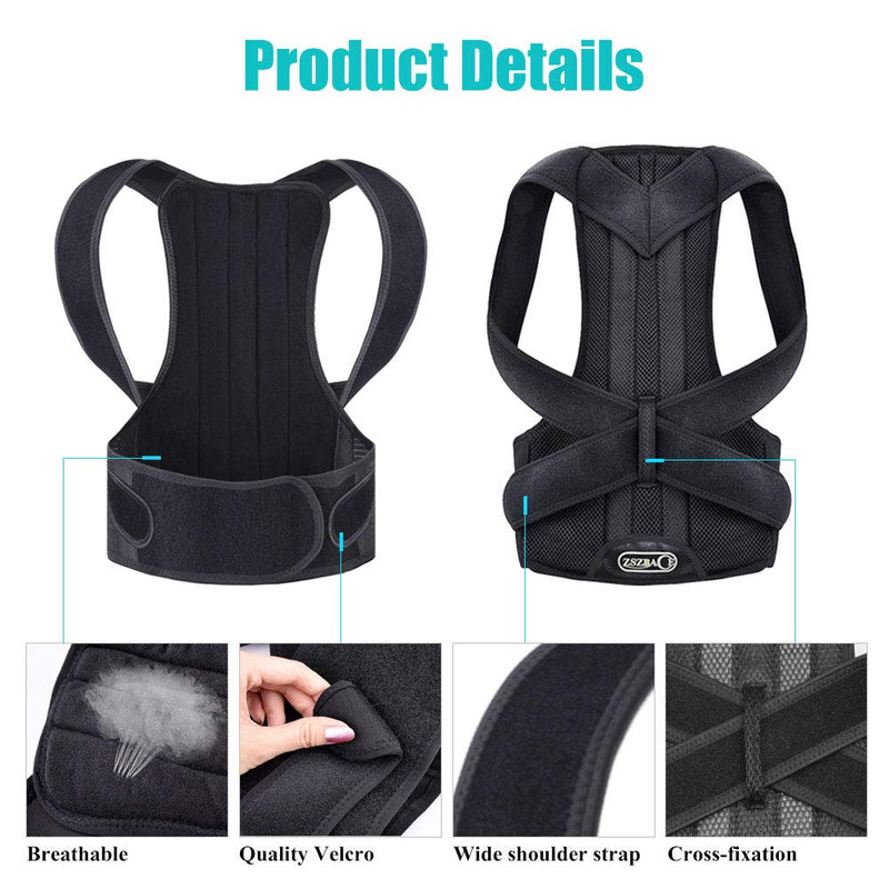 Back Support Belts Posture Corrector Back Brace Improves Posture and Provides for Lower and Upper Back Pain Men and Women (S) Small (Pack of 1) - NewNest Australia