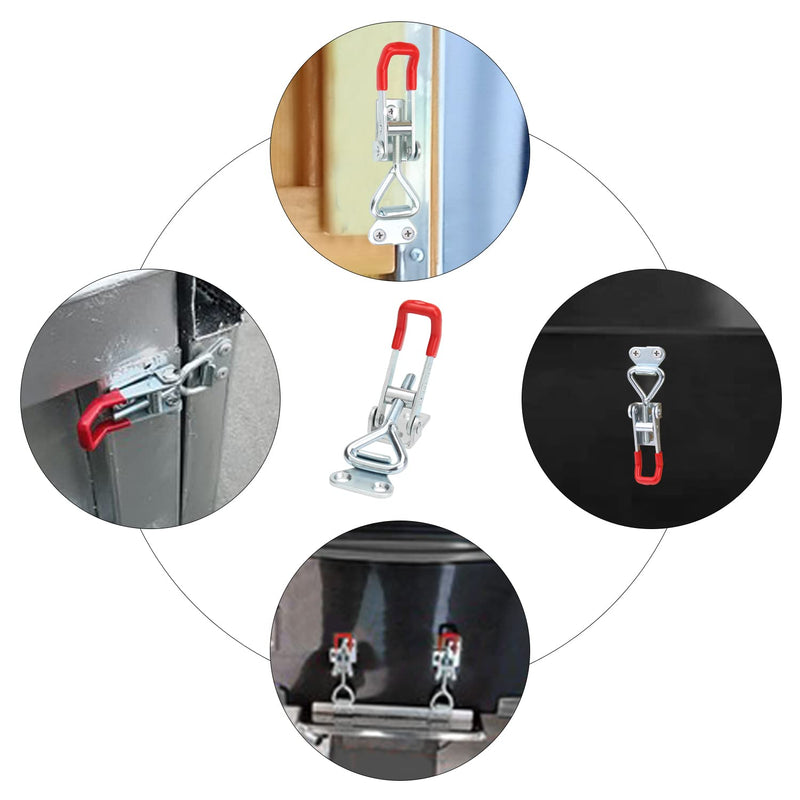 Favordrory 6 Pack Toggle Latch Clamp, Pull Latch, Adjustable Toggle Clamp Latch, Heavy Duty Toggle Latch, 150Kg 330Lbs Holding Capacity (25 Pieces Screws) - NewNest Australia