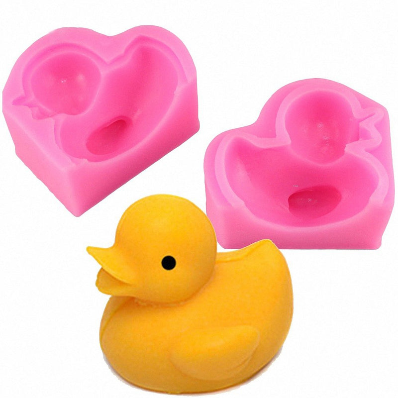 NewNest Australia - MoldFun 3D Small Size Rubber Duck Silicone Mold for Handmade Soap, Bath Bomb, Lotion Bar,Chocolate, Candy, Fondant, Cake Decorating, Wax Candle, Crayon Melt 