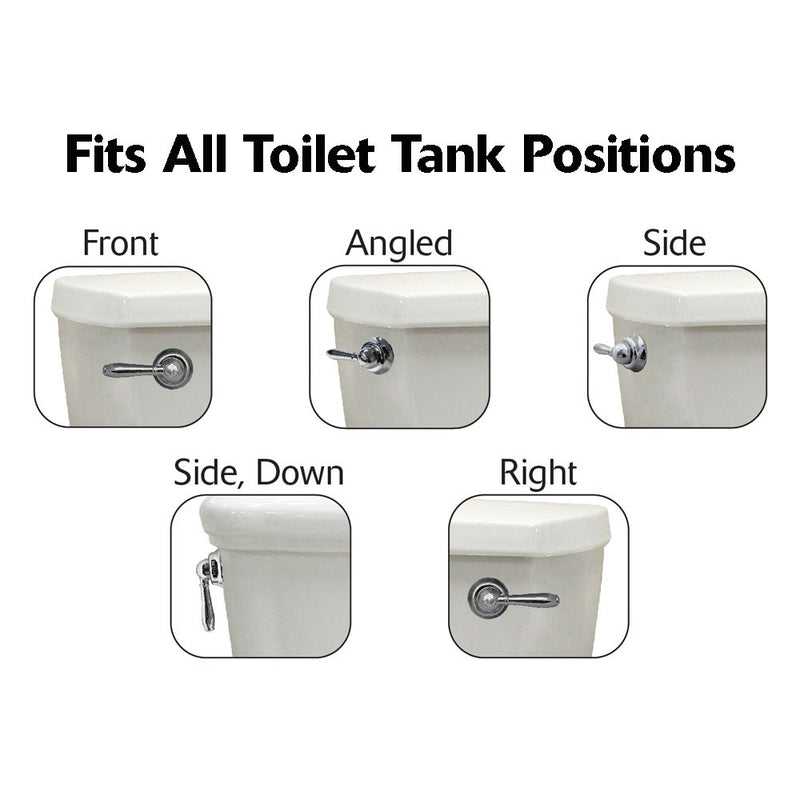 Korky 6070BP BN STRONGARM TANK LEVER, Universal to Fit Front Angled Side Left and Right Mount Toilets, Brushed Nickel Classic - NewNest Australia