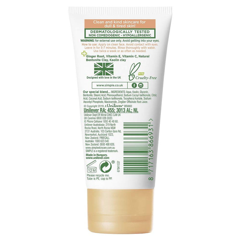 Simple Protect 'N' Glow Detox & Brighten Clay Mask 50 ml - NewNest Australia