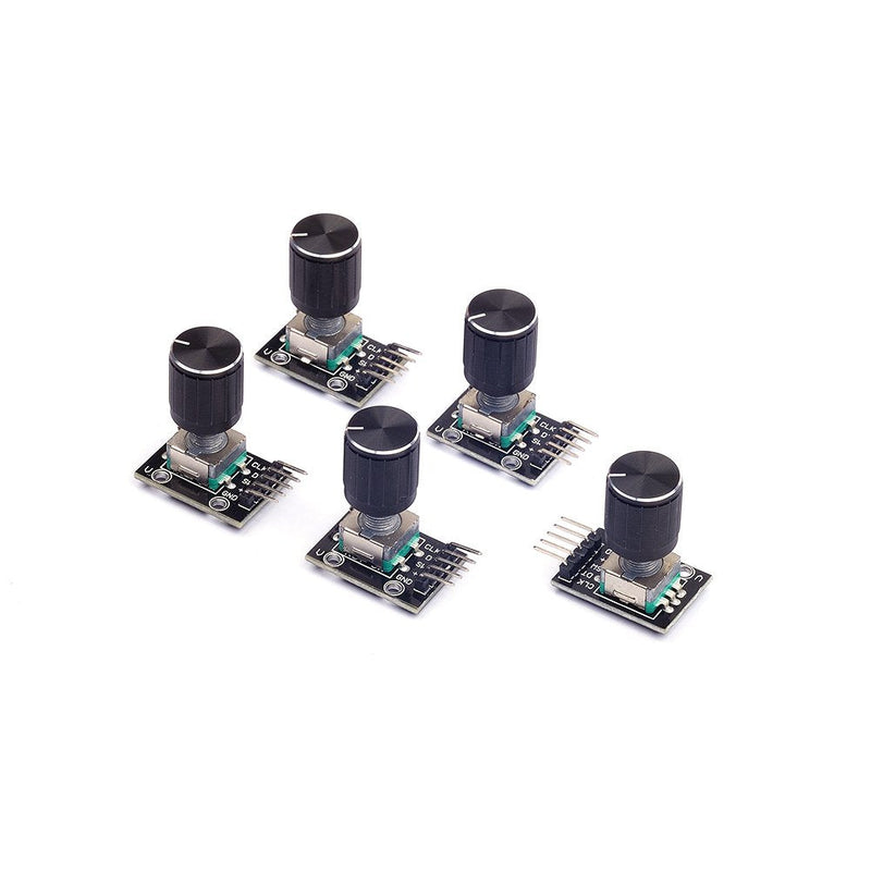 Cylewet 5Pcs KY-040 Rotary Encoder Module with 15×16.5 mm with Knob Cap for Arduino (Pack of 5) CYT1062 - NewNest Australia