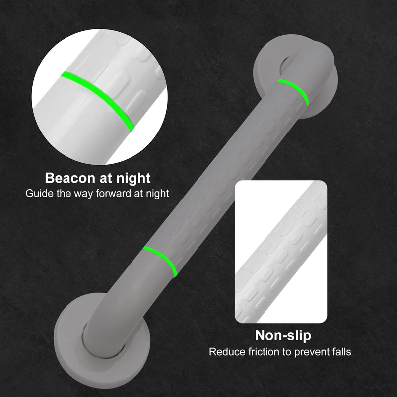 supregear Bathroom Grab Bar Rail, 40 cm Non-Slip ABS 304 Stainless Steel Bathroom Handle Balance Grab Bar for Elderly Children Bathtub Toilet Bedroom, Concealed Screw Wall Mounted - NewNest Australia