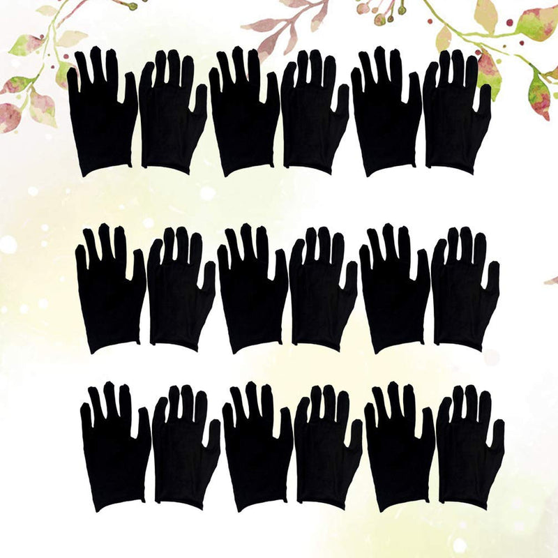 HEALLILY 12 Pairs Working Gloves Cotton Gloves Reusable Cleaning Gloves Adults Protective Gloves Labor Supply for Industrial Labor Gardening M Black M (Pack of 12) Black 1 - NewNest Australia