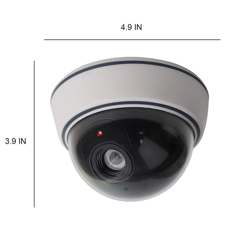 Lebote (4 Pack) Fake Dummy Security Camera CCTV Dome Camera with Flashing Red LED Light Dummy Surveillance Camera Outdoor Indoor Use for Home Security - NewNest Australia