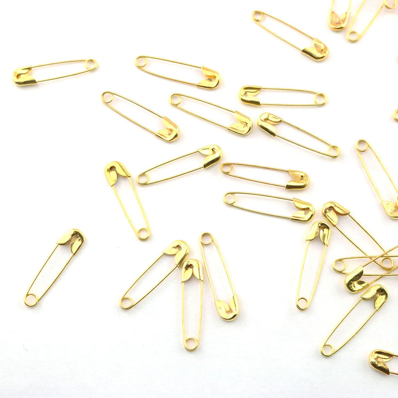 TAODAN Mini Safety Pin 500PCS Gold 22mm Tiny Metal Trimming Fastening Safety Clips for Jewellery Costume Tag - NewNest Australia