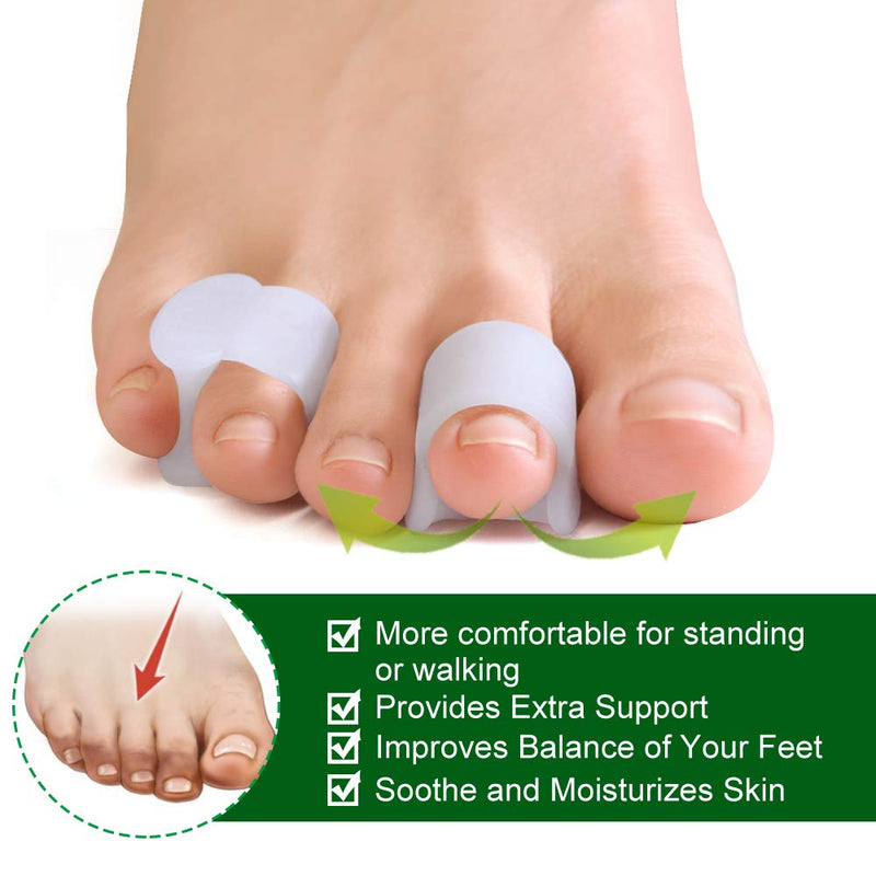 Welnove Gel Toe Separator, Pinky Toe Spacers, Little Toe Cushions for Preventing Rubbing & Relieve Pressure (Pack of 12) - NewNest Australia